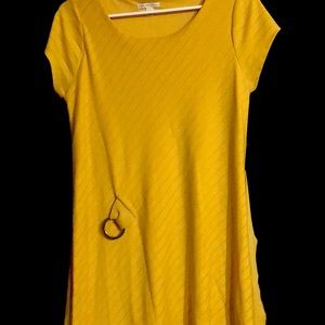 Mustard Yellow Short-sleeve Cato Dress